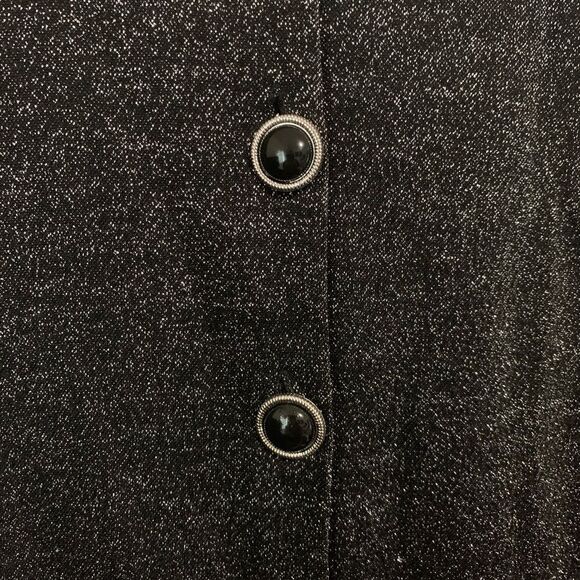 Willow Ridge Tunic Blouse Metallic Button Up Retro - Picture 2 of 7